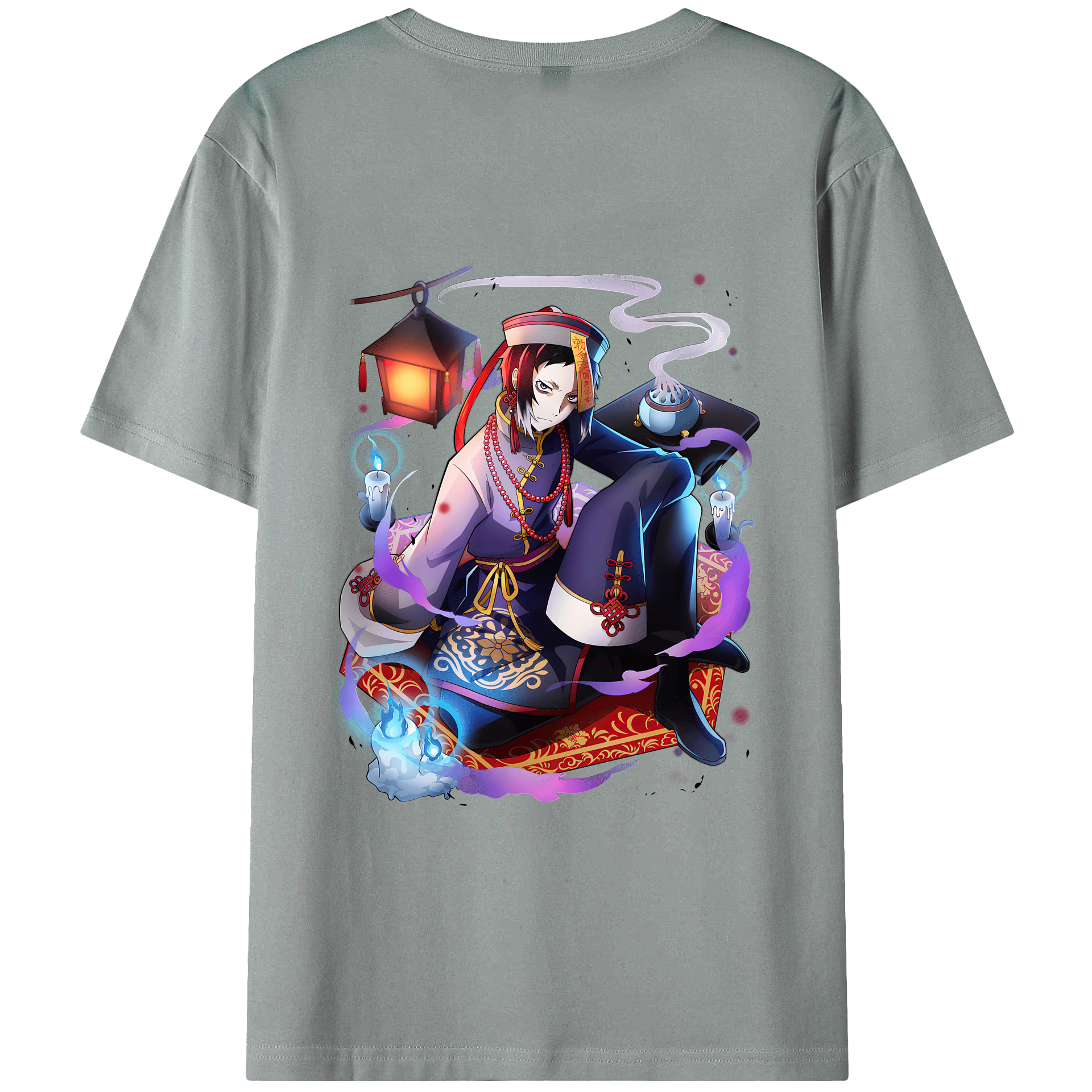 （画像用） 文豪ストレイドッグス Bungo Stray Dogs 綿100％ メンズ半袖Tシャツ（バックプリント） 通気性